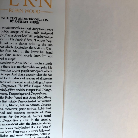 The People Of Pern by Anne McCaffrey & Robin Wood -1988 - HC/DJ (BCE) - Picture 2 of 12